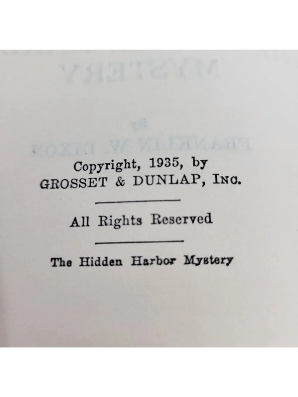 The Hidden Harbor Mystery 1935 Hardy Boys #14 Tan Hardcover by Franklin W. Dixon